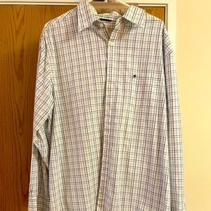 Blue checkered casual shirt XXL